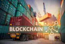 Blockchain container logistics concept